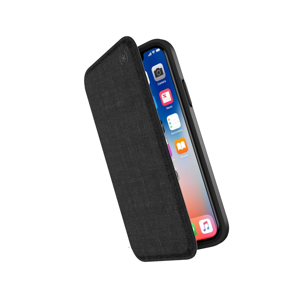 Speck Presidio Folio | iPhone X/XS - Black/Grey