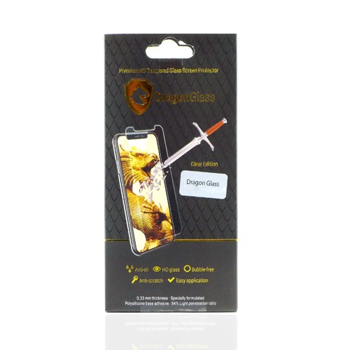 [Box of 10] Dragon Glass iPhone 14/13/13Pro/16e/17e - Smaller Cut fit All Cases