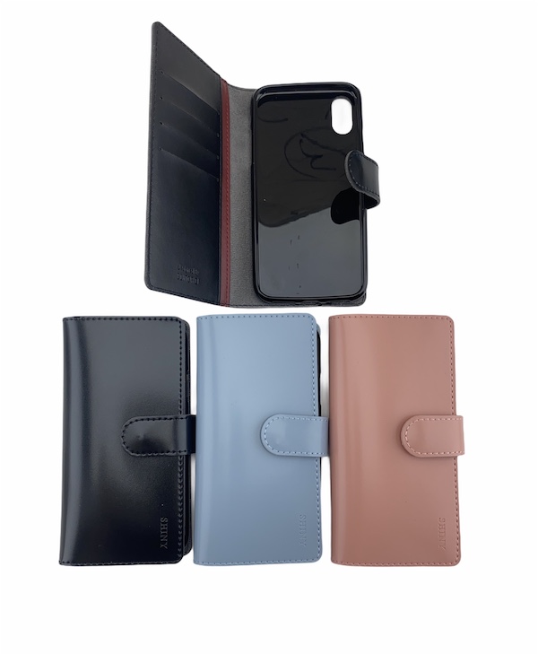 [BWS2-02] Korean Shiny Diary /w Card Slots | iPhone X/Xs - Black