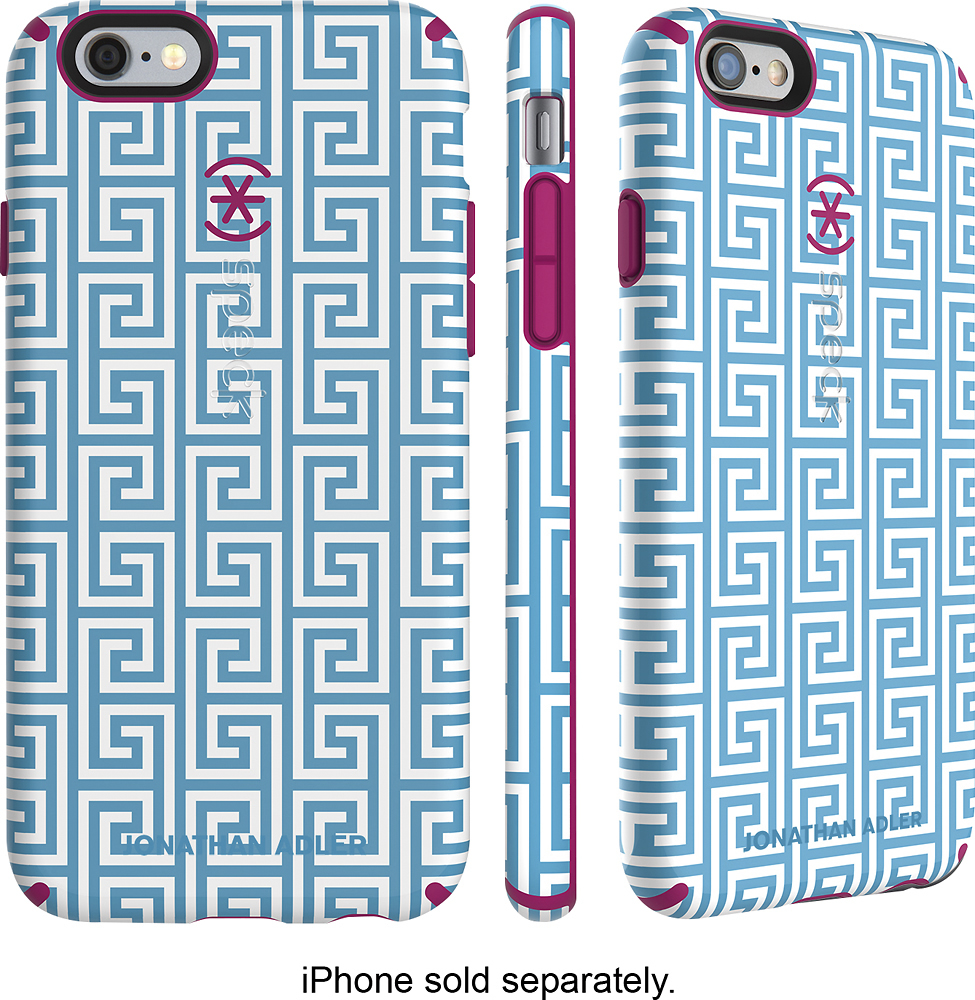 [BWF6-01] Speck Jonathan Adler CandyShell | iPhone 6 Plus/6S Plus – Aqua Greek Key/Lipstick Pink