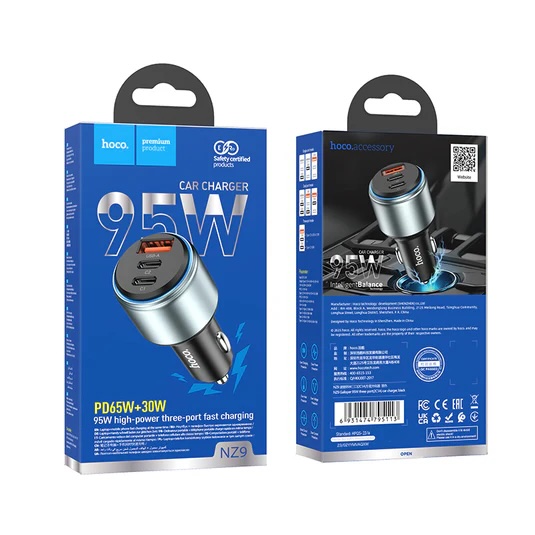 Hoco NZ9 | Galloper 95W three-port(2C1A) car charger