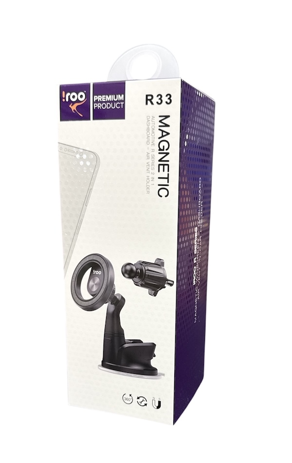 iRoo R33| New 2in1 Air Vent/Dashboard/Windscreen Super Strong MSafe Car Holder [iRoo R30x Replacement]