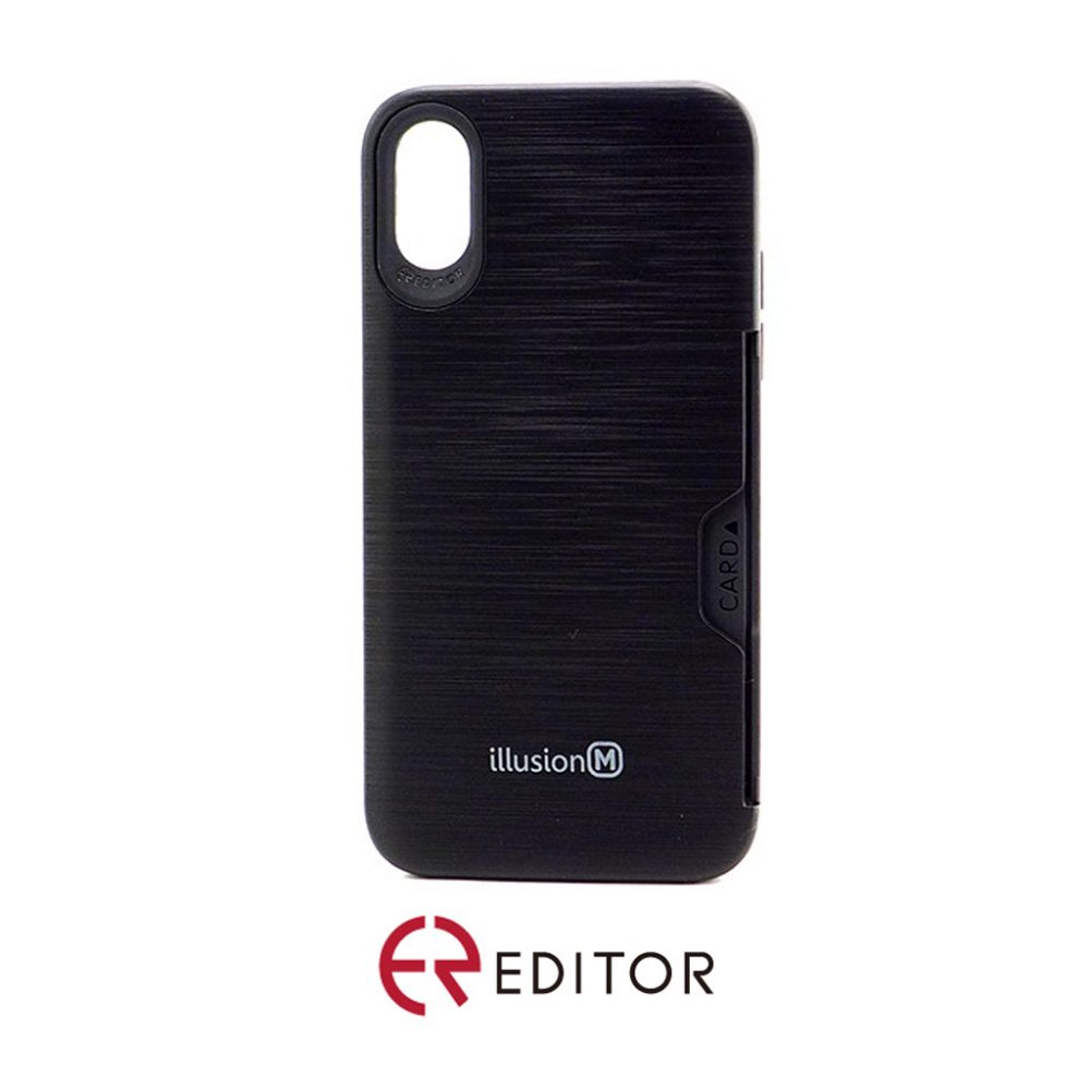 [BWF3-04] Editor Illusion w/ Card Slot | iPhone XR – Black