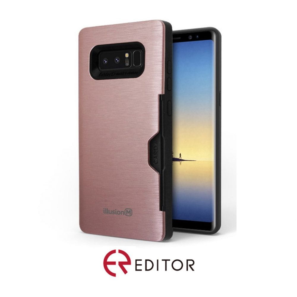 [I-124] Editor Illusion w/ Card Slot | Samsung S10 Plus – Rose Gold