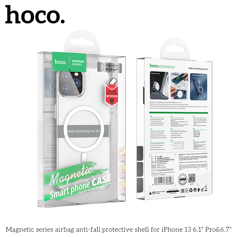 Hoco Magnetic Series | Heavy Duty - iPhone 14/13 (6.1) - Clear